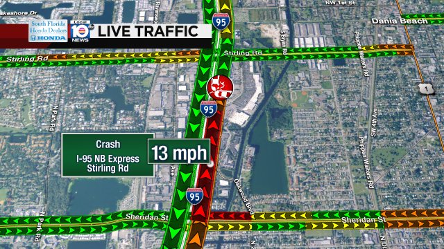 Crash on I-95 NB Express at Stirling Rd #traffic https://t.co/6S8dcYBnlA