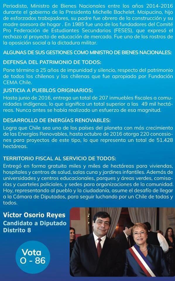 VictorOsorioR's tweet photo. ✔️NO MÁS AFP
✔️ASAMBLEA CONSTITUYENTE 
✔️DERECHO SOCIAL A LA VIVIENDA
✔️PRIORIDAD A LA TERCERA EDAD

PARA ESO Y MUCHO MÁS ➕

➡️VOTA O-86 🗳 ⬅️

🇨🇱¡VÍCTOR OSORIO DIPUTADO! 🇨🇱 https://t.co/JwgQIBRWFD