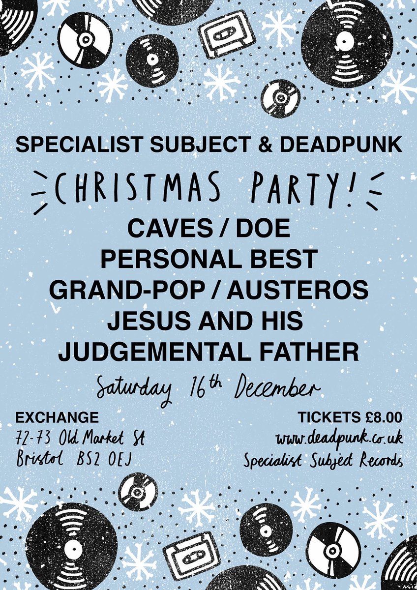 specialistsub's tweet photo. Our Christmas party with @DeadpunkPromo is one month away. Get yer tickets - https://t.co/5AzT6gvGeE or pop in the shop to save on booking fee. https://t.co/a40uFfKFkA