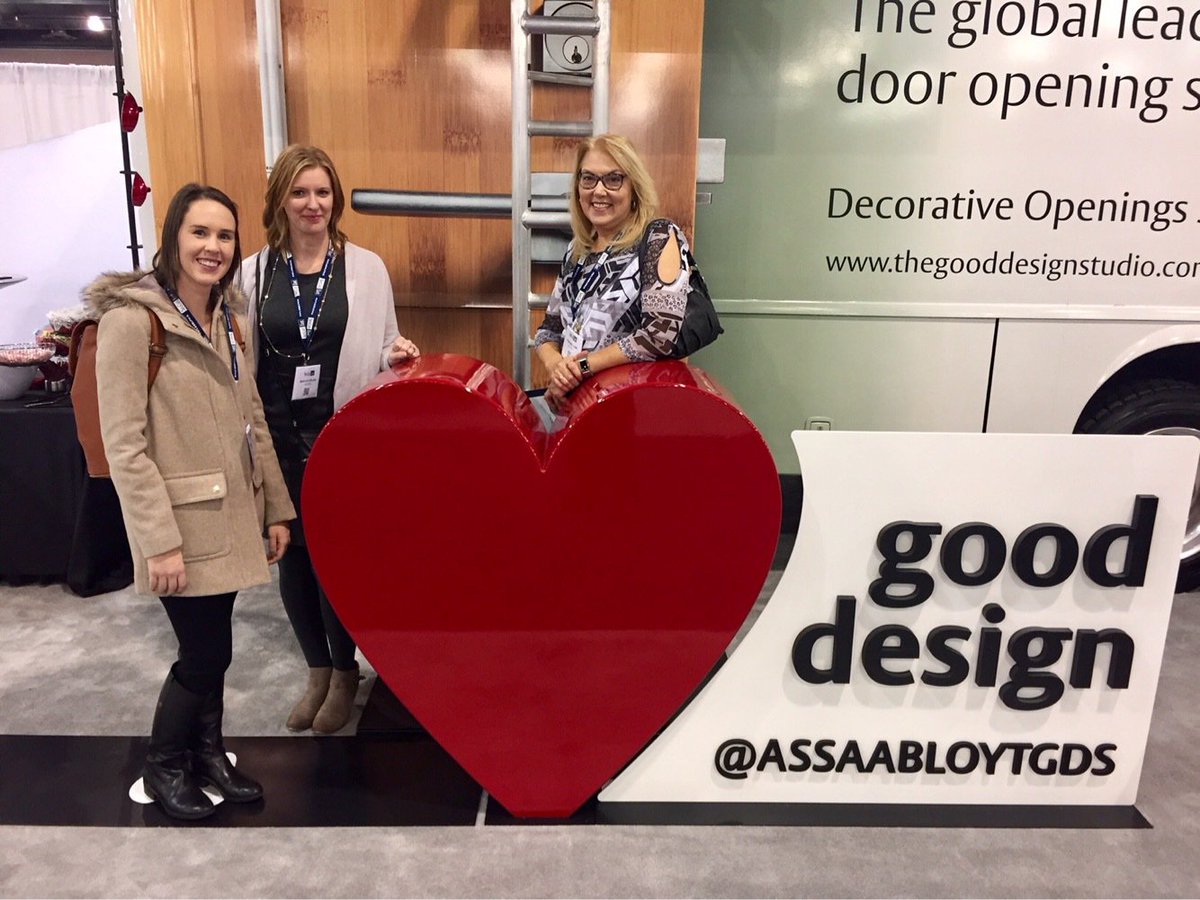 ASSAABLOYTGDS's tweet photo. We are back for day 2 of #NeoConEast2017! Don't forget to swing by booth 1084 and share your love of design with us! #NeoCon2017 #Design #Architecture #InteriorDesign https://t.co/AJ89HagGfq
