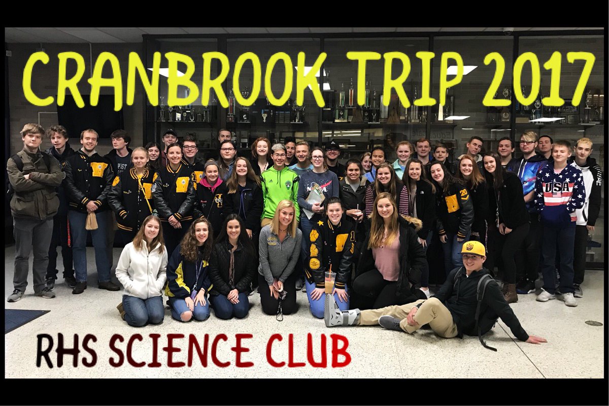 RHS Science Club heading to <a href="/cranbrooksci/">Cranbrook Science</a> for a fun-filled day exploring the science of Chocolate, NASA Challenges &amp; planetarium fun!🖖🏼