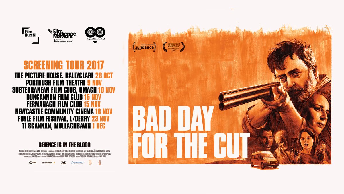 NewcastleCinema's tweet photo. 📽️ NCC-SELECT presents gritty NI revenge thriller "BAD DAY FOR THE CUT" (2017)(18) 8PM plus Q&amp;A w/director @ChrisBaugh23, writer Brendan Mullin &amp; actor Nigel O'Neill. Part of the @FilmHubNI / @BelfastFilmFes1 tour.  @BadDayForTheCut 🔫 #NCCSelect https://t.co/IfV5cUQSR1