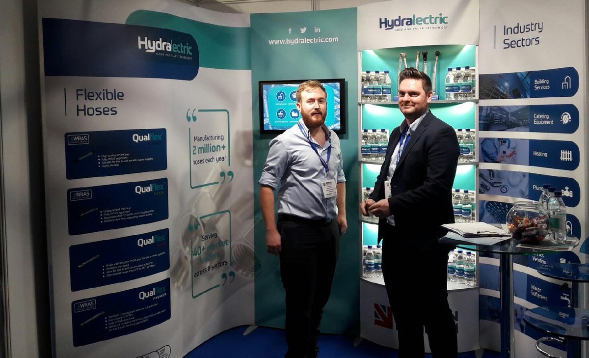 Hydralectric's tweet image. Here's Duncan &amp;amp; Dan doing a wonderful job at representing Hydralectric at the PHEX exhibition today. Thanks to everyone who came and visited us at the stand. We look forward to doing business with you soon.
#PHEX #Exhibition #ChelseaFC #StamfordBridge #Hydralectric #London #2017
