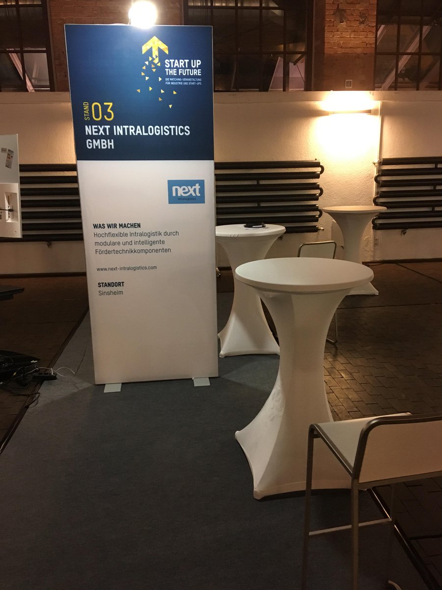 nextintralog's tweet photo. Die next intralogistics GmbH heute bei @VDMAonline #StartUpTheFuture in Stuttgart #industrie40 #intralogistik #acceptnolimits https://t.co/CfZT00scW9