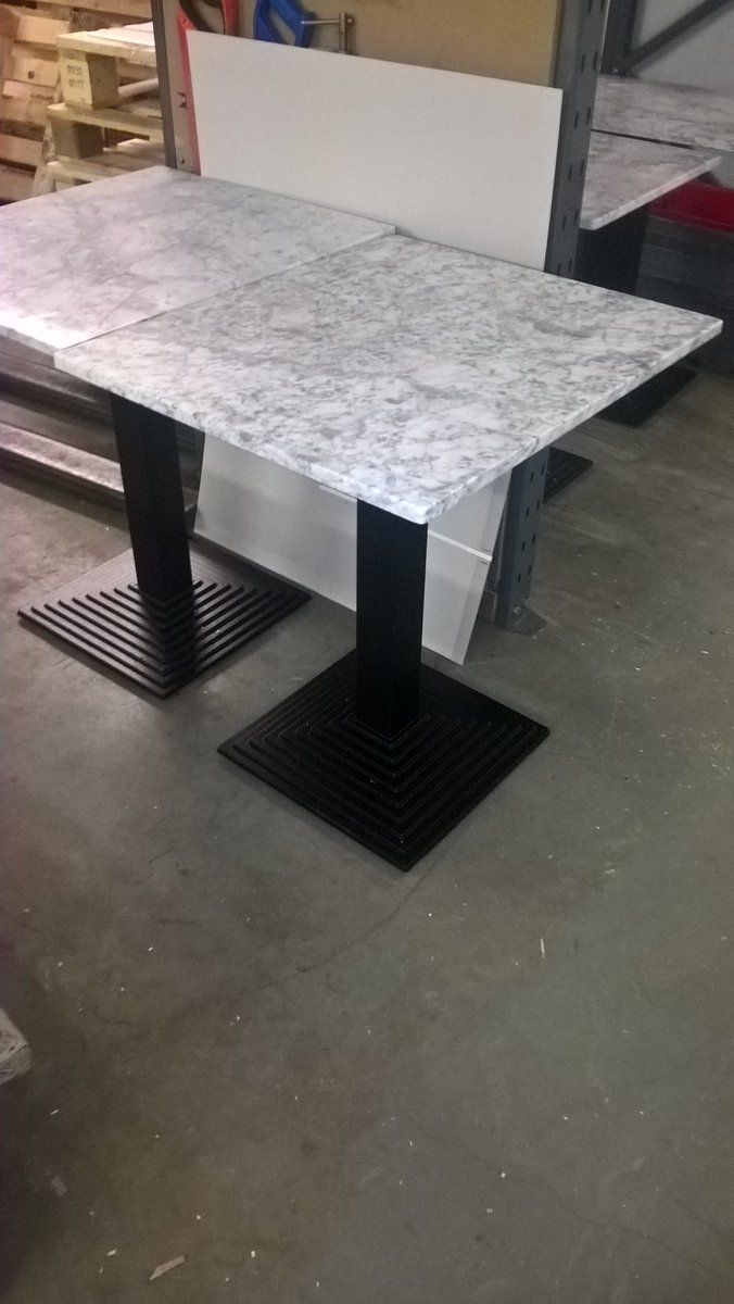 Twelve #marbletables just finished for a pub in Brighton #zinctables #Brighton