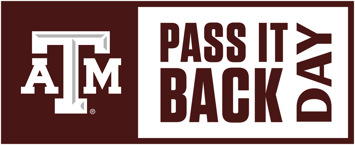 AggieNetwork's tweet photo. #PassItBackDay is HERE! Help us reach our goal of 1,000 gifts or $100,000 in 24 hours: https://t.co/VKchkbo8xC https://t.co/ExZgRxPigY