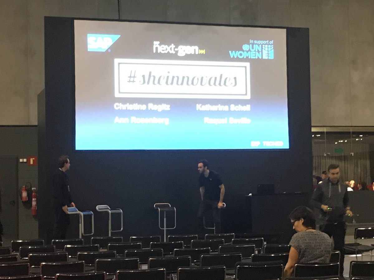 ihoffmannlopez's tweet photo. #sheinnovates @SAPTechEd at the Show Floor Theater where 4 great ladys will share their journeys @SAPNextGen https://t.co/U4holTprta