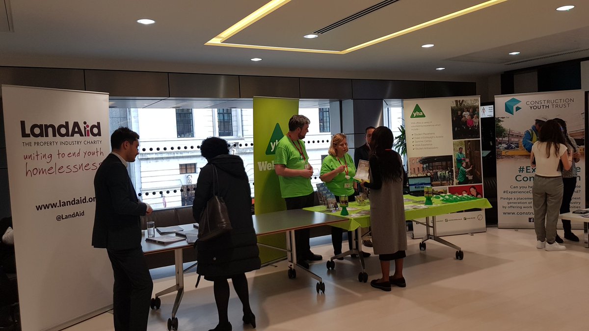 MaceGroup's tweet photo. Very pleased to have @LandAid, @YHAOfficial and @ConstructionYT visiting at Mace HQ today as part of #MaceWellbeing Week https://t.co/qTfHUwvXKt