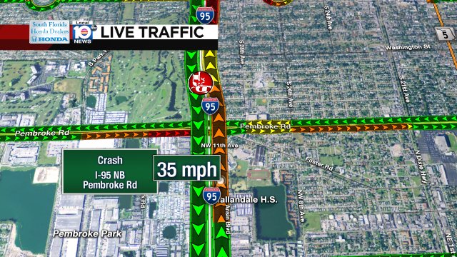 Crash on I-95 NB at Pembroke Rd #traffic https://t.co/cXSGtkYwR2