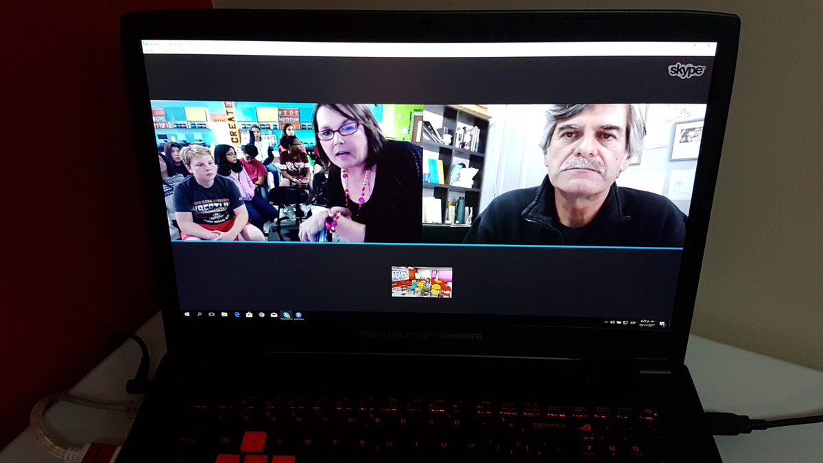 WimbledonSchL's tweet photo. Ss' from @Glenridge_OCPS + @WimbledonSchL w/Paleontologist Dr. Coria @SkypeClassroom  virtualtrip Patagonian Museum
One in a lifetime experience #OurGlobalClassroom @AlisonHannon https://t.co/rjo9n83s8m