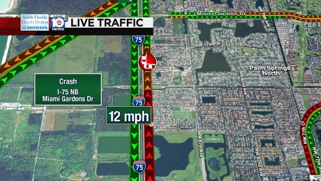 Crash on I-75 NB at Miami Gardens Dr #traffic #miami https://t.co/rNARWAJhwI