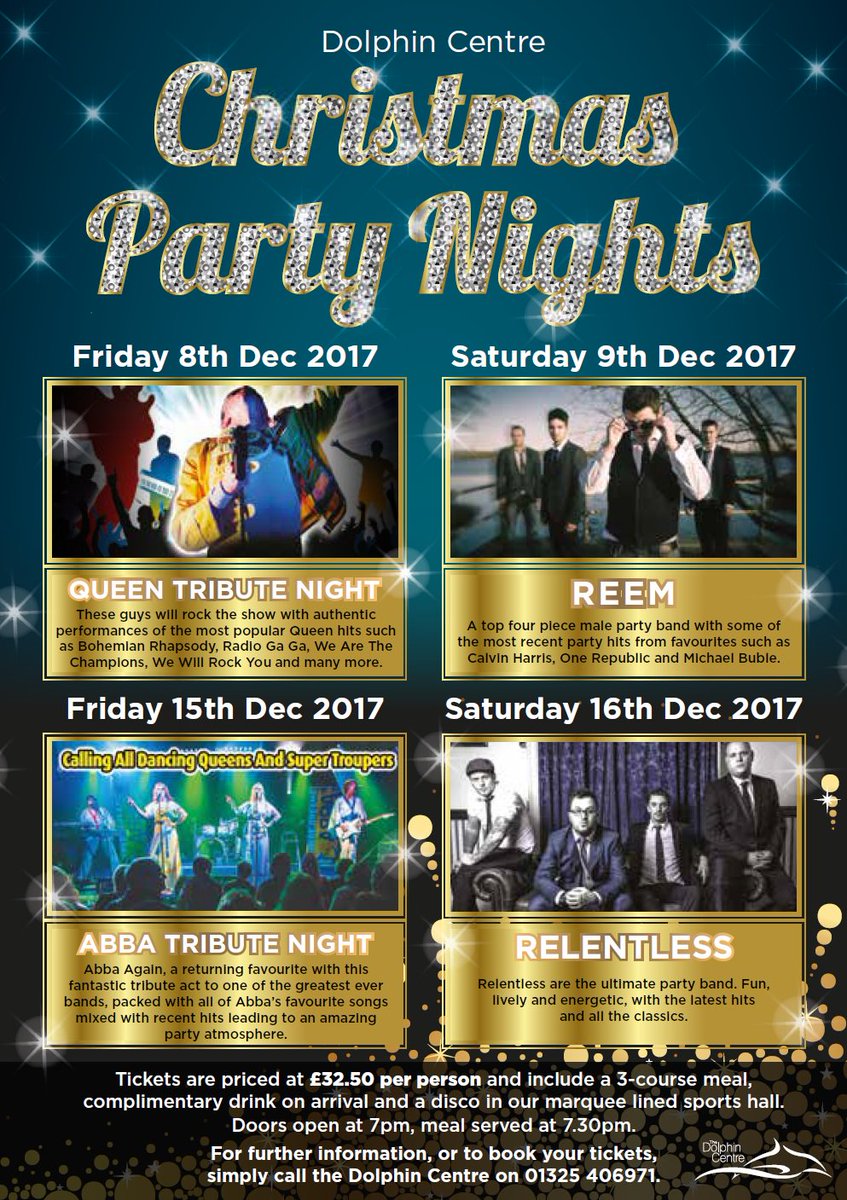 With just over 3 weeks until our first Christmas Party Night make sure you don't miss out , we have a limited amount of tickets available over the 4 nights. @WhatsOnDarlo #darlobiz #Christmas