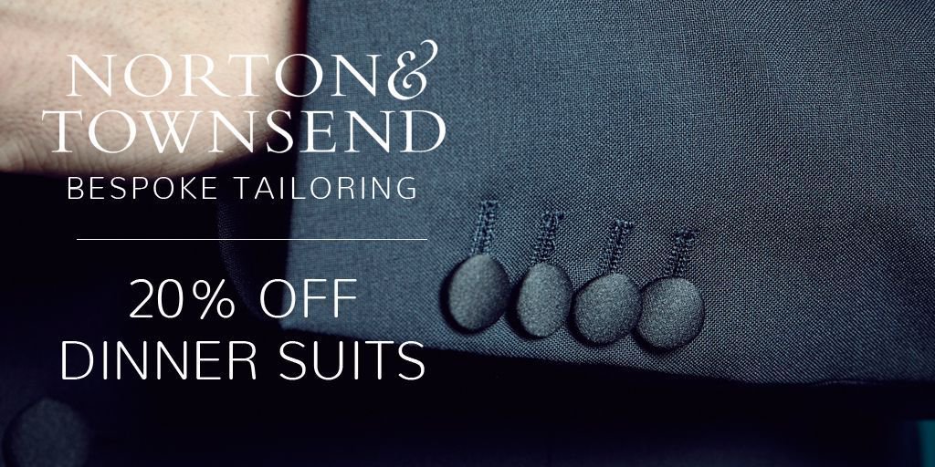 Party season is almost here, stand out from the crowd and go bespoke, with 20% off dinner suits: further information buff.ly/2zFhVG8