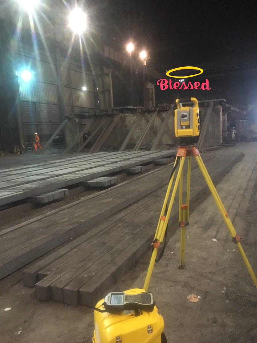 jvsurvey's tweet photo. More internal action shots from another team at the steelworks. High precision monitoring of crane rails. Thank god this place is quiet today! #LoveSurveying https://t.co/TfBZrMZP7c