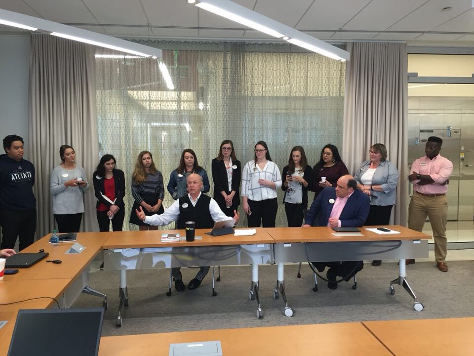 _sford23's tweet photo. The past few days I had the opportunity to be @ChickfilA Support Center,&amp; what a fabulous time it was learning how to be “REMARK”able at my job (here’s a picture of that one time we got to walk into an executive committee meeting..yes that’s Dan Cathy) #RMD2017 https://t.co/fXgDLwBSR2