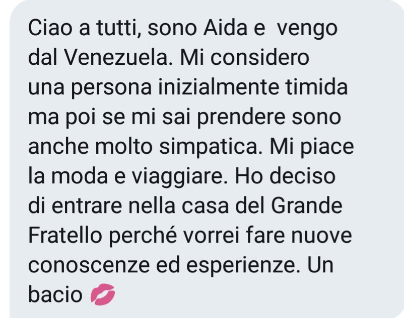 GFvip_gdr's tweet photo. Altra sudamericana all'interno della casa del Grande Fratello, Benvenuta Aida @Aidagfvip 💋 https://t.co/rEzyjZp353