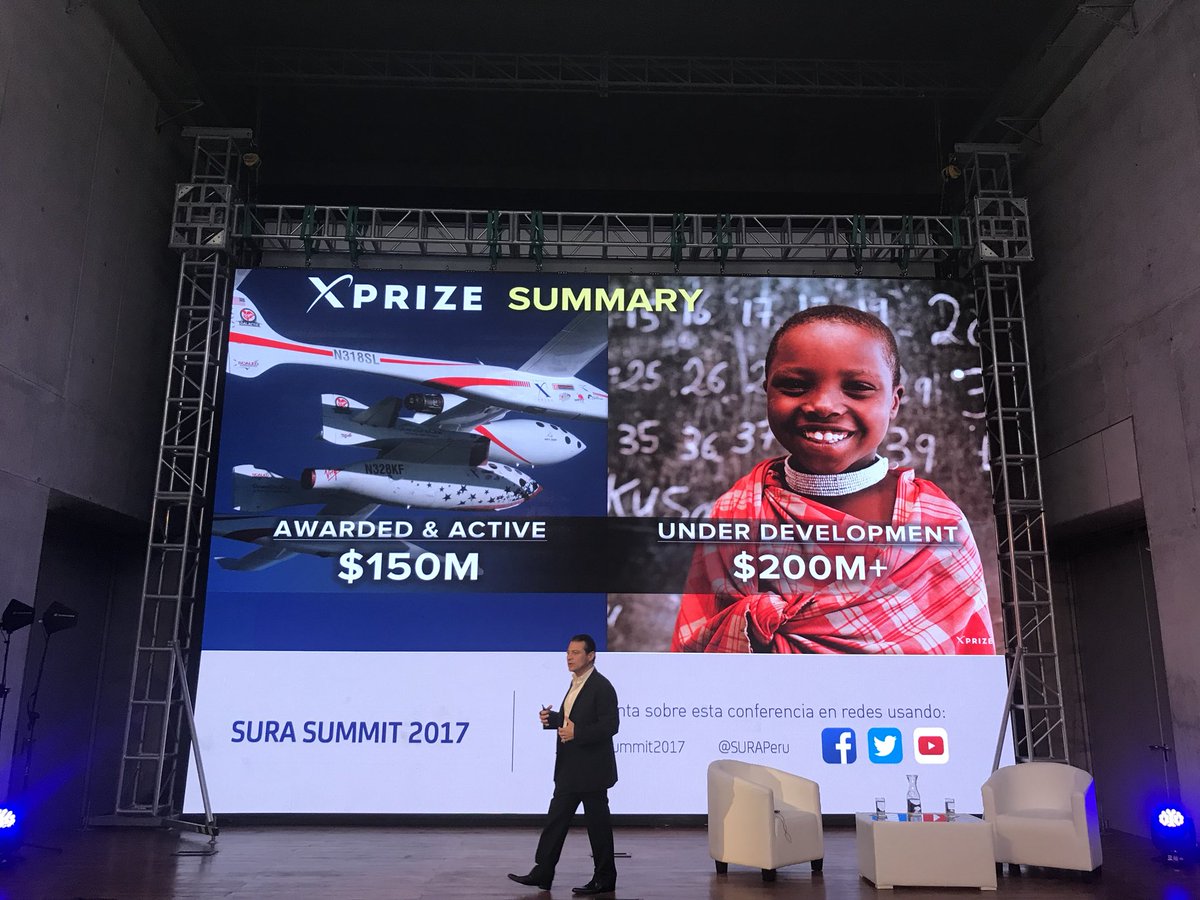 urteaga's tweet photo. Founder of @singularityu  @xprize @peterdiamandis in #Peru sharing his innovation #moonshots: Human Longevity,  Space &amp; Solving the World’s Grand Challenges => Bold Abundance https://t.co/lfcI1vW1BP