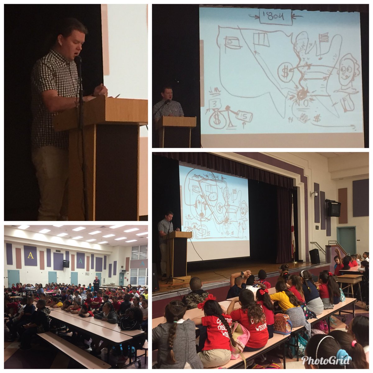 Author Nathan Hale <a href="/CharlesDWycheES/">Charles D. Wyche</a> bringing history alive for students! <a href="/MDCPSNorth/">M-DCPS North Region</a> <a href="/DrCKirton/">Charmyn M. Kirton</a> <a href="/verenanro/">Verena Cabrera</a> @NROSup <a href="/MDCPSREADING/">M-DCPS Reading & ELA</a>