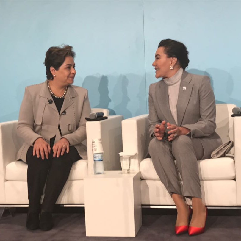 HRH Lalla Hasnaa presides over the High-Level Event on Education at #COP23 with @PEspinosaC