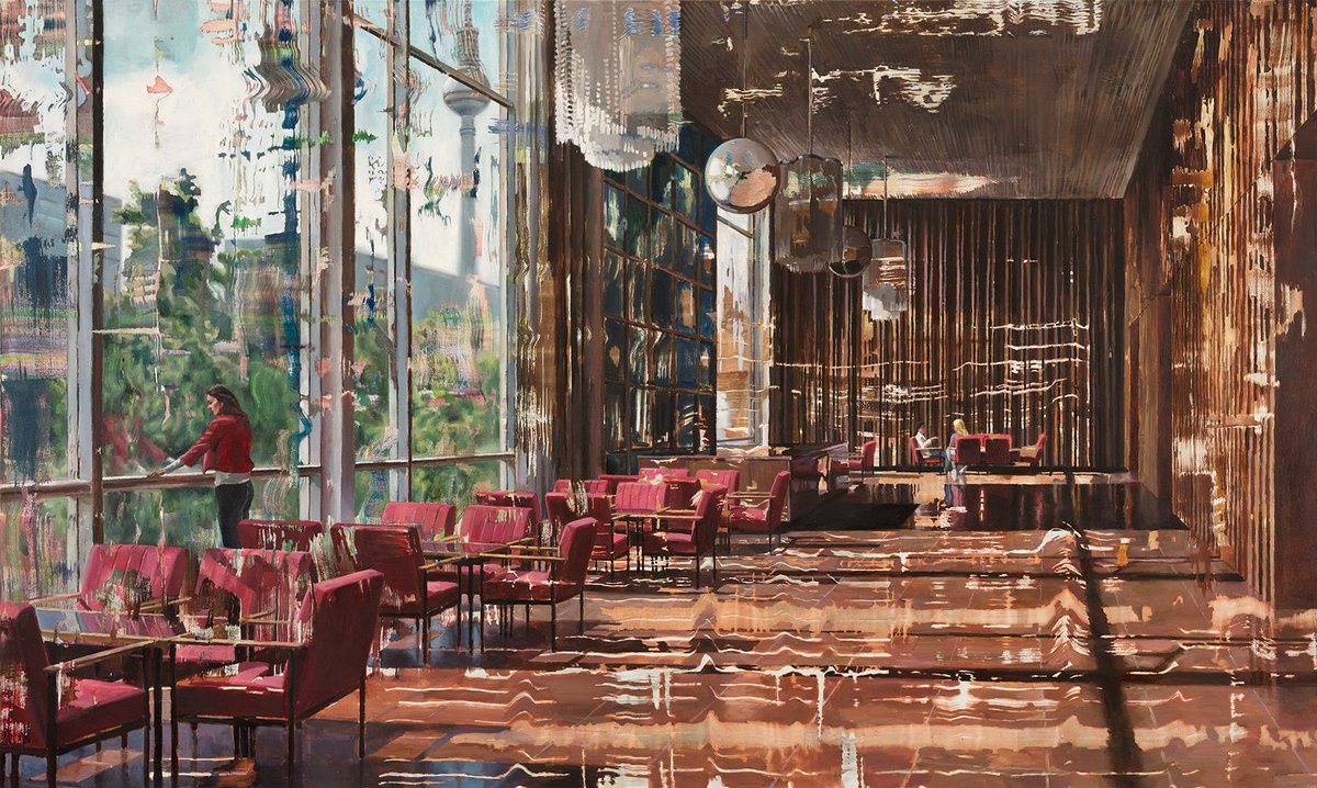 deenesh_G's tweet photo. Looks like I prefer large sizes now: Memory Lounge, 150 x 250 cm #contemporaryart #artwork #painting #Berlin #kinointernational https://t.co/OeynlAzvCJ