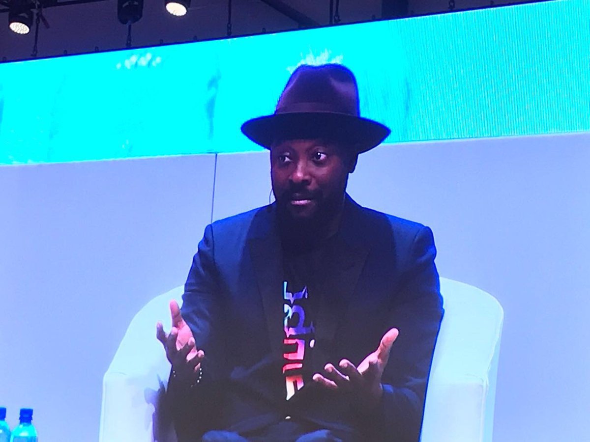 PUMalls's tweet photo. @iamwill and @Gladwell lead the panel discussion on ‘how to create the future’ #BCXDisrupt https://t.co/pTLRFJPu27