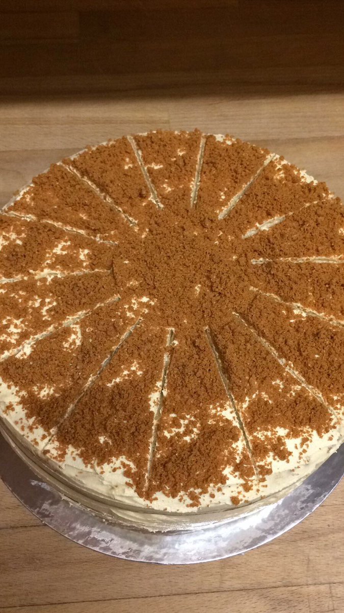 Another vegan option, lotus biscuit cake #freshlybaked