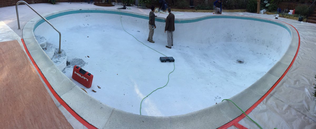 SpaAndPoolWorld's tweet image. #ClaytonBrittAndSonsInc is working on a #replaster in Cumberland Co.  Replacing tile, coping &amp;amp; replastering the pool.  Stay tuned for the "after" pictures.