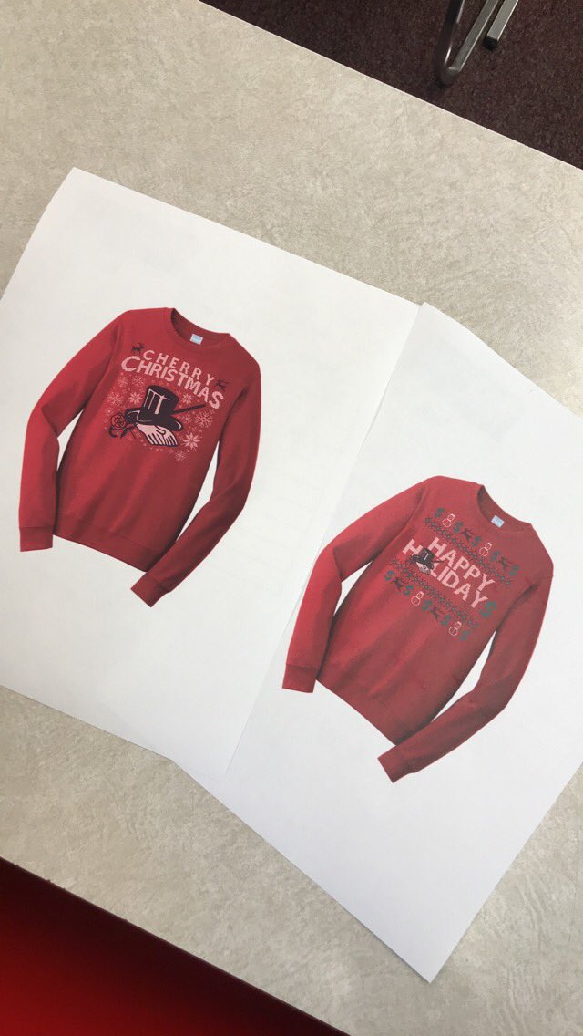2019WAHS's tweet photo. We’re selling crew necks for $16 and 2 different ugly sweaters both for $17. If you want one, ask someone from the class of 2019 executive board!! https://t.co/2vwEoZXAbH