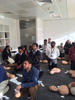 BethanyAlbrecht's tweet photo. @People_TCS getting involved with becoming #Lifesavers for the @TheBHF with #CPR training! Thanks @gr8chandru + Ravi for organising! https://t.co/rEJ1UdQGZJ
