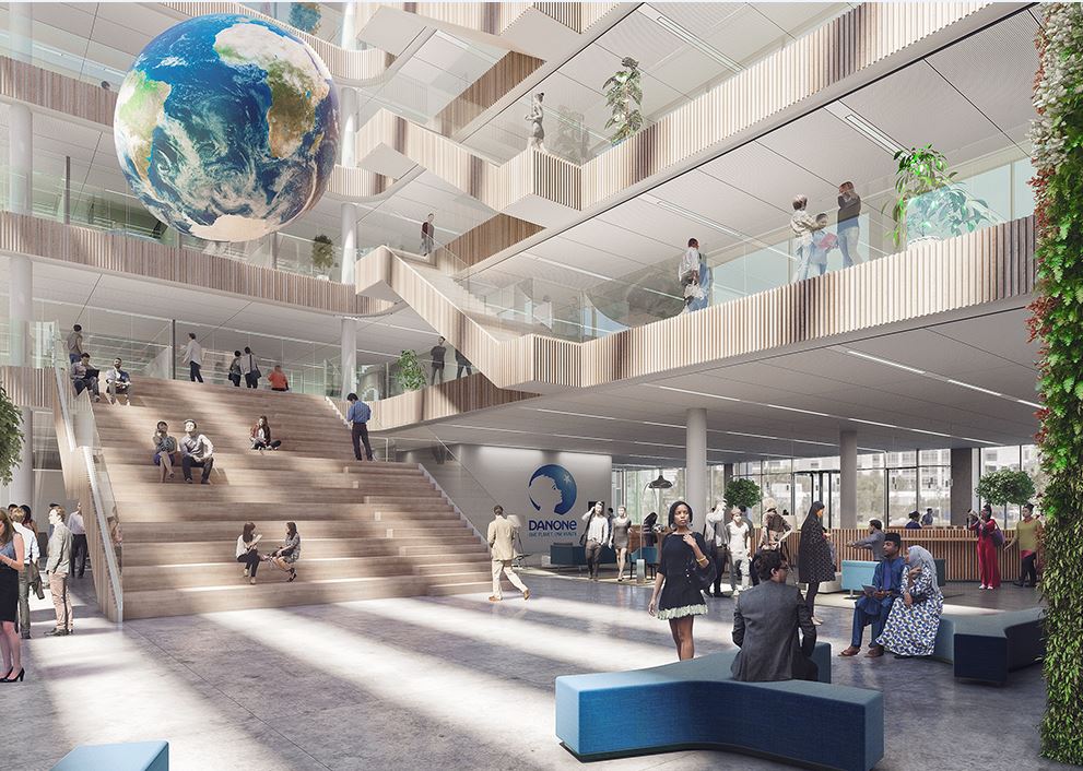 IMd_ingenieurs's tweet photo. Nieuw state-of-the-art hoofdkantoor voor @Danone Nederland in #Hoofddorp. Het nieuwe kantoor heeft een sterke focus op duurzaamheid en gezondheid. Ontwikkeling: RED Company, architect: @Powerhouse_Co, constructie: @IMd_ingenieurs. Meer info: https://t.co/2yGZPx6jV1. https://t.co/jpQ4vexlr4