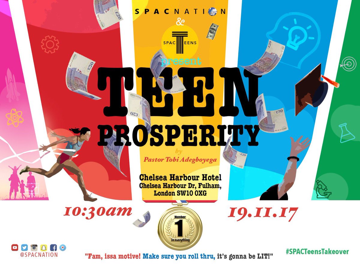 SPACNxtion's tweet photo. SPACNation in collaboration with SPACTeens presents “Teen Prosperity” at Chelsea Harbour Hotel, this Sunday!
#SPACTeensTakeover
#SPACinChelsea
#SPACTour https://t.co/34KSBYwWDU