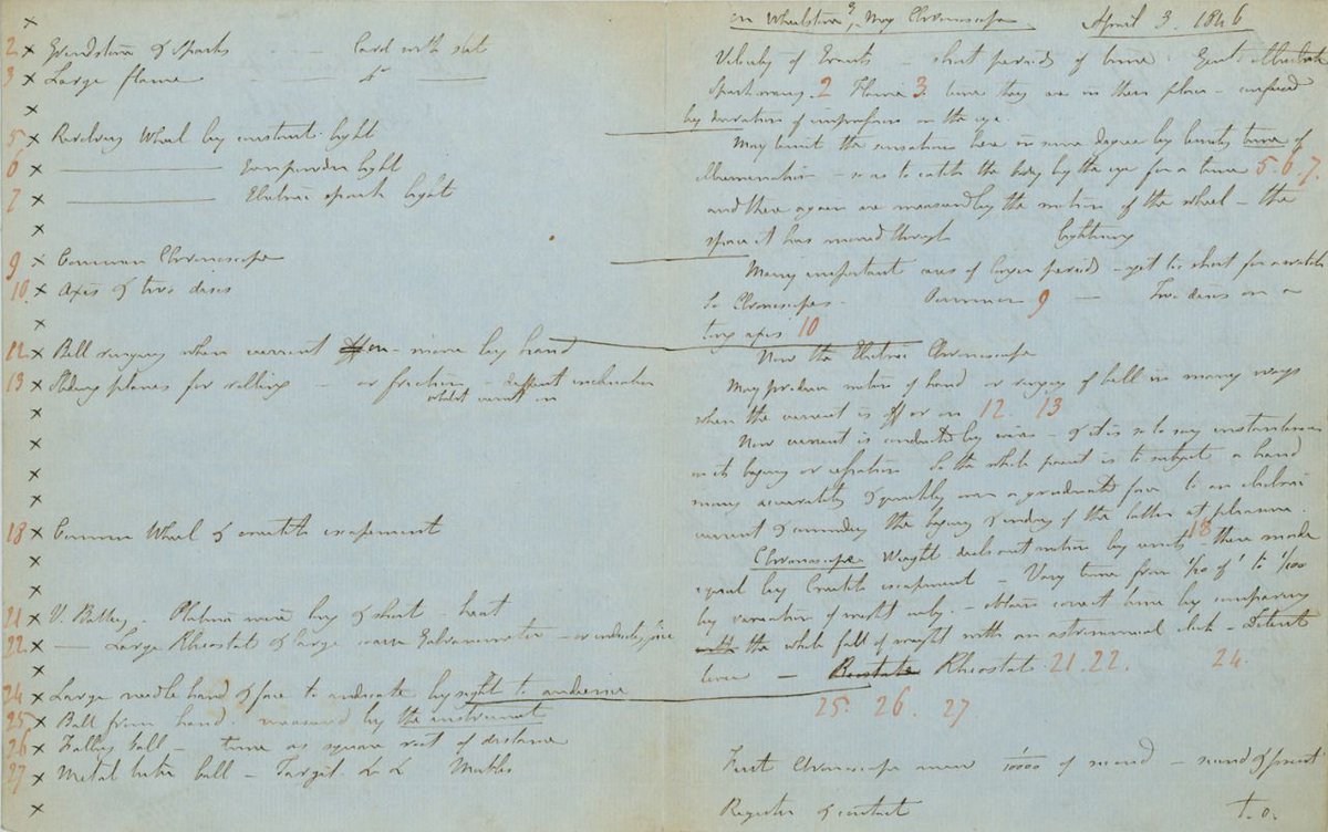 fermatslibrary's tweet image. In 1846 Faraday gave a lecture suggesting that lines of force and their vibrations produced light. This lecture, Maxwell later stated, was the beginning of Electromagnetism. Original notes: