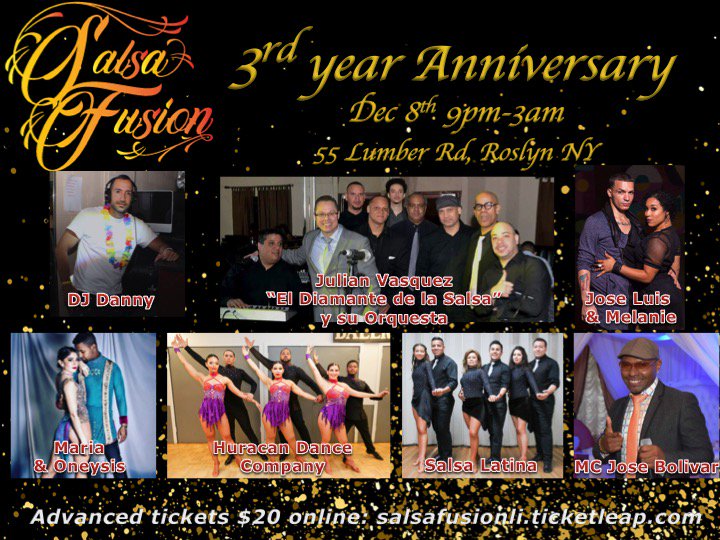 #thurssdaythoughts #doyouhaveyourticketsyet  @salsafusionli 3rd Year Anniversary Friday Dec 8th 2017
#salsafusionli