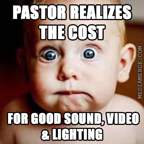MediaMerge_USA's tweet photo. We've yet to meet the church that has the budget for the ideal sound, video &amp; lighting system. #MediaMerge https://t.co/NgMTAqBXGr