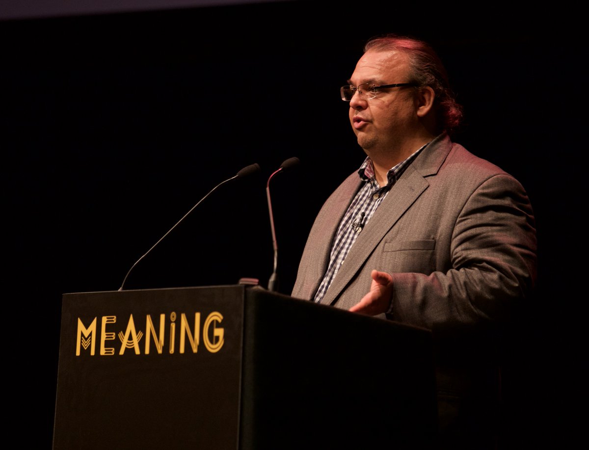 MeaningConf's tweet image. A true #MeaningConf legend, global resilience guru @leashless, returns to outline the Internet of Agreements. 
How do legal agreements and regulations scale in a decentralised, machine-operated world?