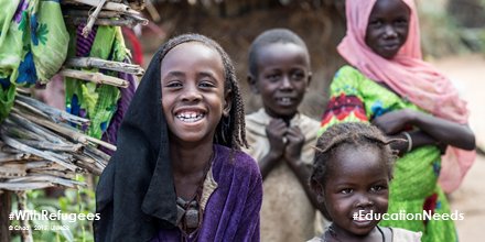 Refugees's tweet photo. Only 61% of refugee children have access to primary education. Our work with @EAA_Foundation ensures quality education to almost 600k refugee children https://t.co/bgBK5ofJj4