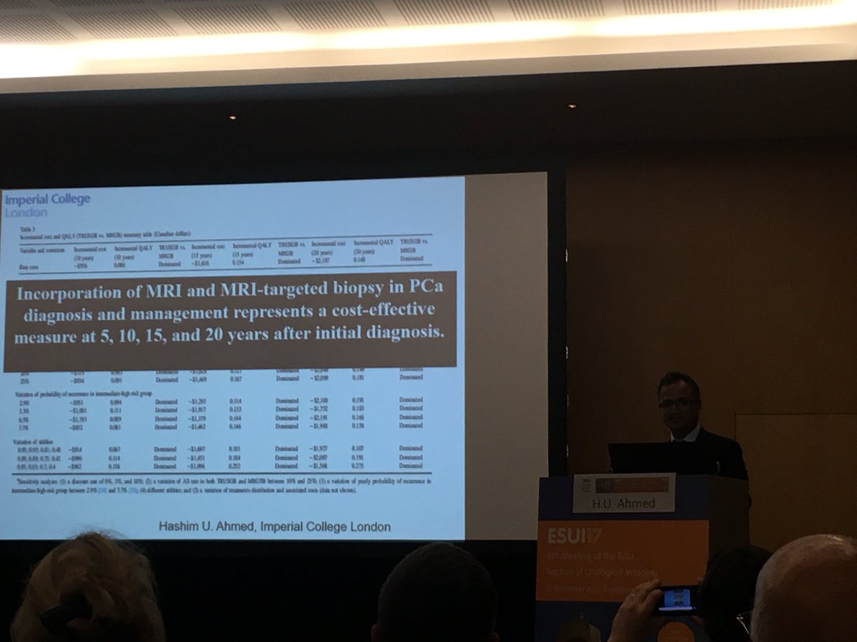 F_Sanguedolce's tweet photo. Pre-biopsy prostate mpMRI is not cost-effective for Prof Mottet and EAU guidelines
But yes for Prof Ahmed according to PROMIS study #ESUI17 https://t.co/o8lj9dCdKA