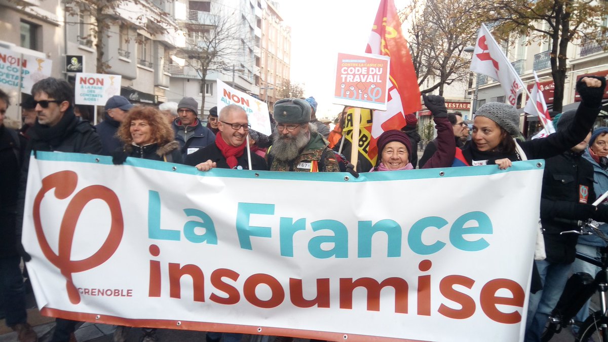 LePGAURA's tweet photo. À #Grenoble ou #Lyon, nos élu.e.s régionaux mobilisé.e.s au côté de la @FranceInsoumise pour la #manif16novembre ! https://t.co/IlgdPr9o7c