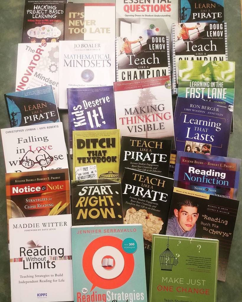 #Teachers What are you #reading this holiday season? Select from the best PD titles on the market today! These and more @wmhs_tigerslibrary