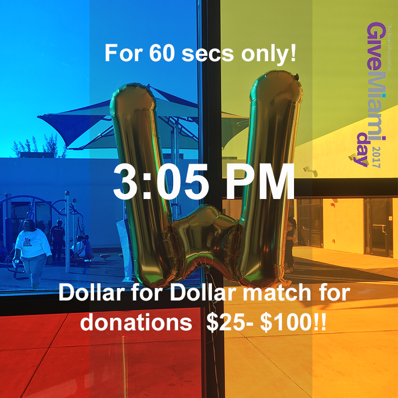 YWCAsouthfl's tweet photo. Last Round! Get ready for the 3:05p sixty-second blitz!! All gifts between $25 and $100 made during this 1-minute window will receive a **100% match**! (https://t.co/iHouyYxXTG)
When your cell phone clock clicks to 3:05p - hit SUBMIT!
#GiveMiamiDay #ItsTheW https://t.co/9SBhvWMnT3