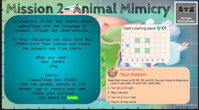 MicheleWagg's tweet image. The Camouflaged Robot- Adapted @WonderWorkshop missions from last year and for The Wild Robot. #gra17 #grawild #mesamoments #room12believes