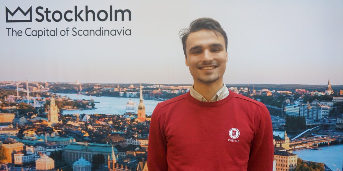 SthlmInno's tweet photo. Meet #Cheffle – Max Dyrhage. " @CheffleSE is the online meeting place for professionals in the hospitality industry."
@CheffleSE pitched this #travel &amp; #tourism innovation to the Stockholm Innovation Scholarship jury! #sthlminnovation #startuplife #traveltech #hospitalityTech https://t.co/6qSPz9ztNn