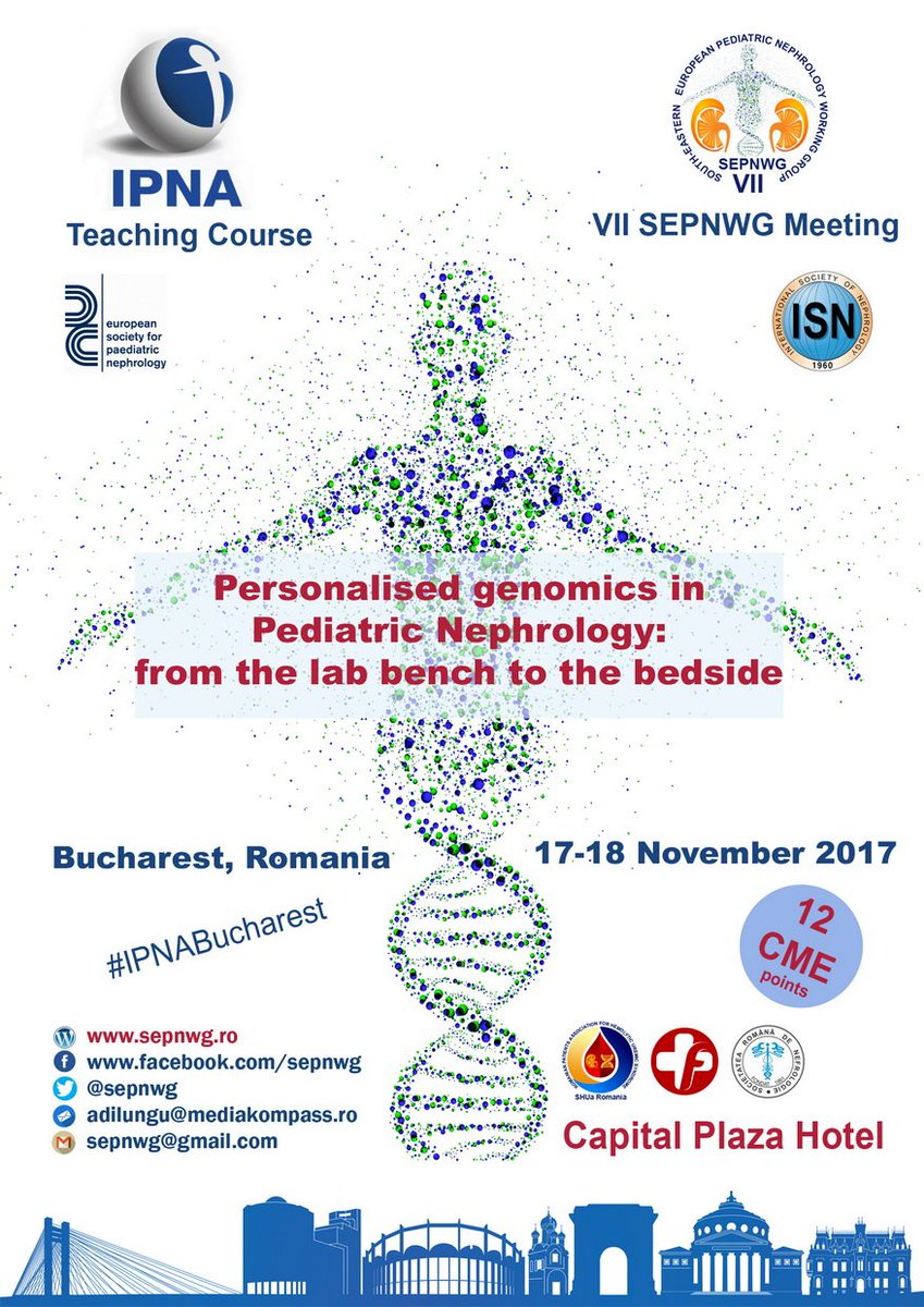 sepnwg's tweet photo. We are waiting for you tomorrow morning at 9 AM at Capital Plaza Hotel for the Pediatric Nephrology Teaching Course.

17-18 November 2017
Bucharest, Romania

We will have a great scientific agenda and outstanding speakers.

#IPNABucharest
https://t.co/jINZ7iL4P9 https://t.co/tAm6UyM8eR
