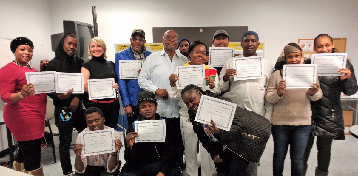 accompanycap's tweet photo. Congratulations to graduates of BCNA's #HowtoStartABiz workshops funded by @EmpireStateDev ! 11 of 13 attendees are #Refugees who will use #savings+ #IDAMatch funded by #ORR + loan to start a biz. https://t.co/8FyCDPEo75