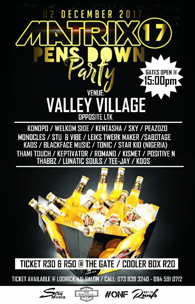XabadiiGurru's tweet photo. #MatrixPensDown On The 2nd Of December 2017 At Valley Village Carwash #Best057Djs On The Line Up
#StruMvela
#ODent. https://t.co/SVduasFTNc