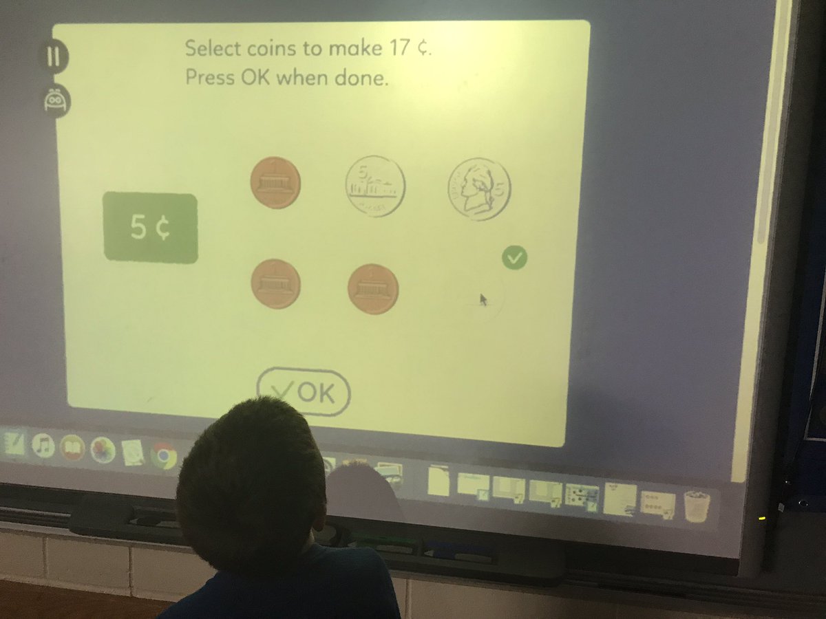 misslee_1st's tweet photo. Working with Pennies and Nickels! We love challenges while keeping the whole class engaged! #DLSchools #MoneyPractice #FirstGradeFun https://t.co/7eWm8OVyeg