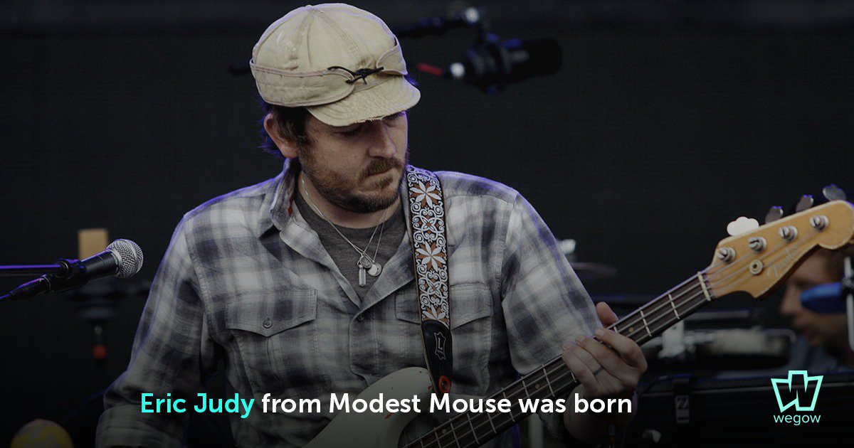 43 years ago Eric Judy from Modest Mouse was born. Happy Birthday!  