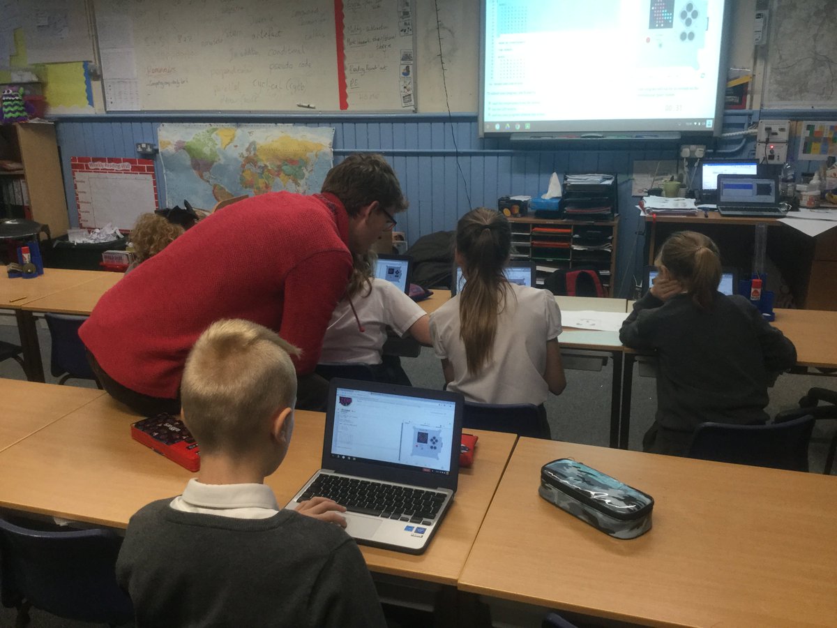 Whyteleafe_sch's tweet photo. Our #STEM club children are extremely lucky to have Mr Morris, one of our parents, helping them create a project for @Raspberry_Pi Mission Zero.  Their animations are going into space to be run on the ISS! https://t.co/AopxVtZz8m