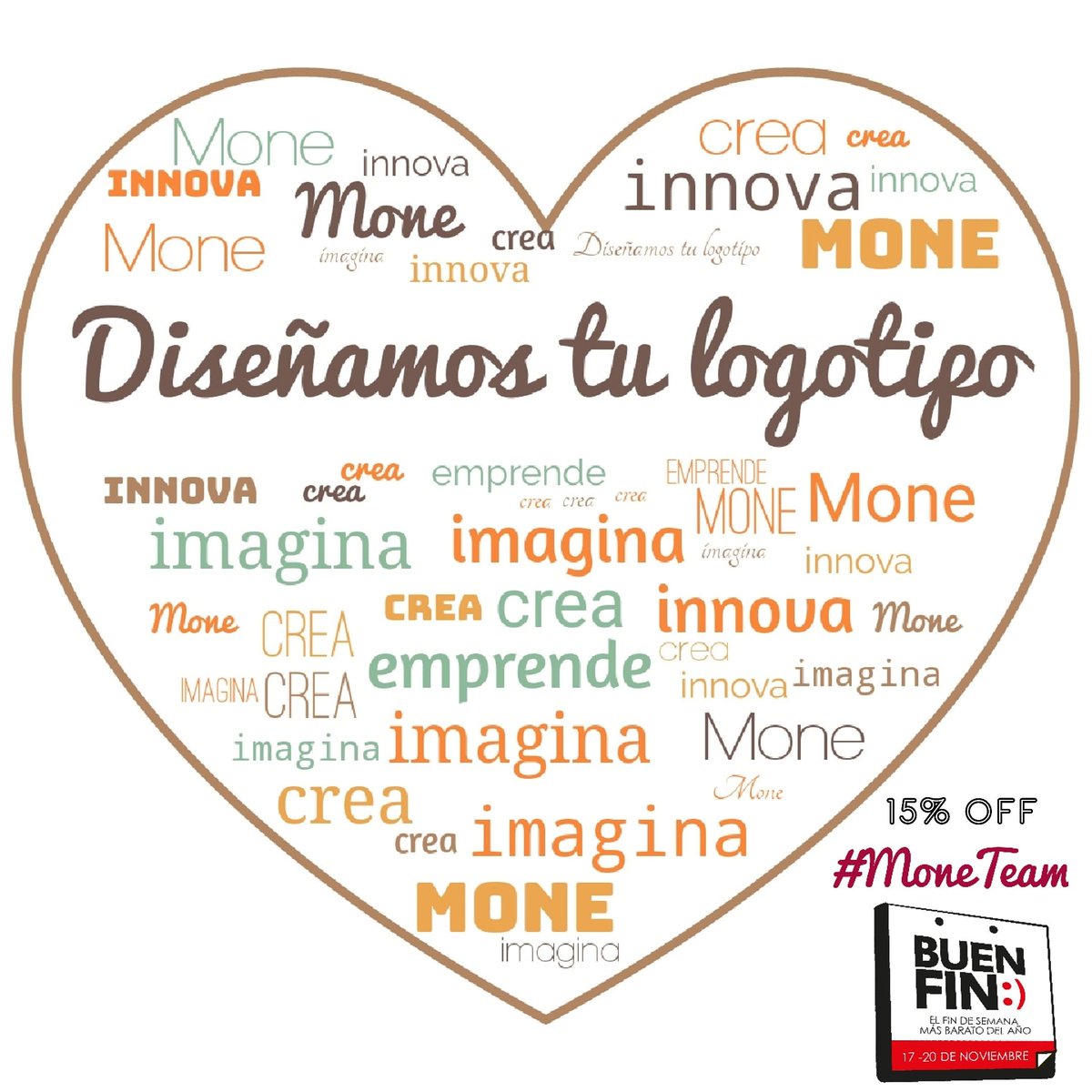 monebm1's tweet photo. Nos encantan los negocios completos 😍 por eso te ayudamos a crear tu logotipo para que no te falte nada!.
.
. Con #ElBuenfin recibe un 15% de descuento. ¡Trabaja con Nosotros! #MoneTeam. 💡
.
. #Emprende #diseño #logotipo #ofertas #Mone #descuentos 😀 https://t.co/eWKxmdmPAF