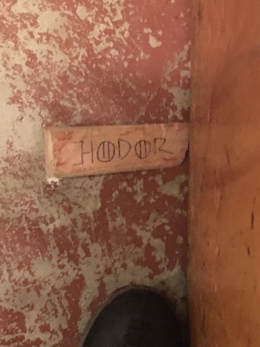 I weep a little bit every time I find an improved "Hodor" door stop.